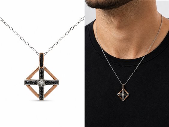 Charm Cianfrone Gioielli Mujer in Oro Diamante Black 0.20 Ct CHOR-6-198 - CHOR-6-198